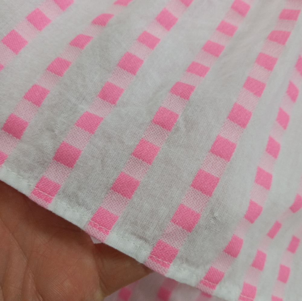 Lilly Pulitzer Maybella Tiered Midi Dress Pink Isle Gingham Lace Insert 6 - Picture 11 of 16